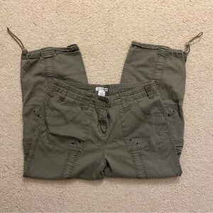 Vintage Olive Green Cargo Capris